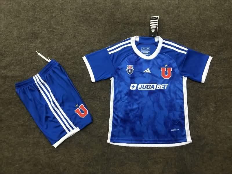 Kids Universidad Chile 2024 Home Soccer Jersey And Shorts