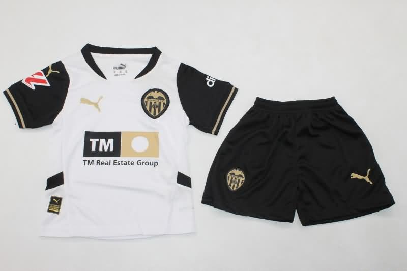Kids Valencia 24/25 Home Soccer Jersey And Shorts