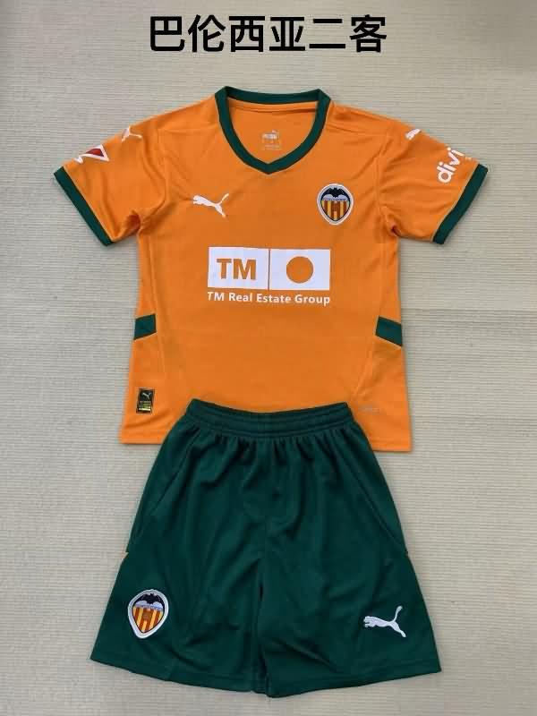 Kids Valencia 24/25 Third Soccer Jersey And Shorts