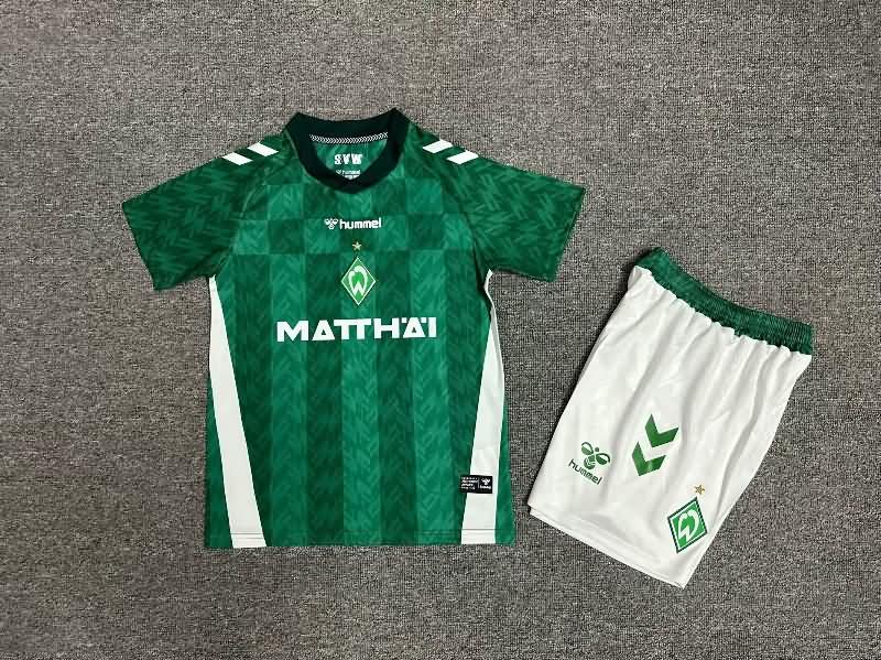 Kids Werder Bremen 24/25 Home Soccer Jersey And Shorts