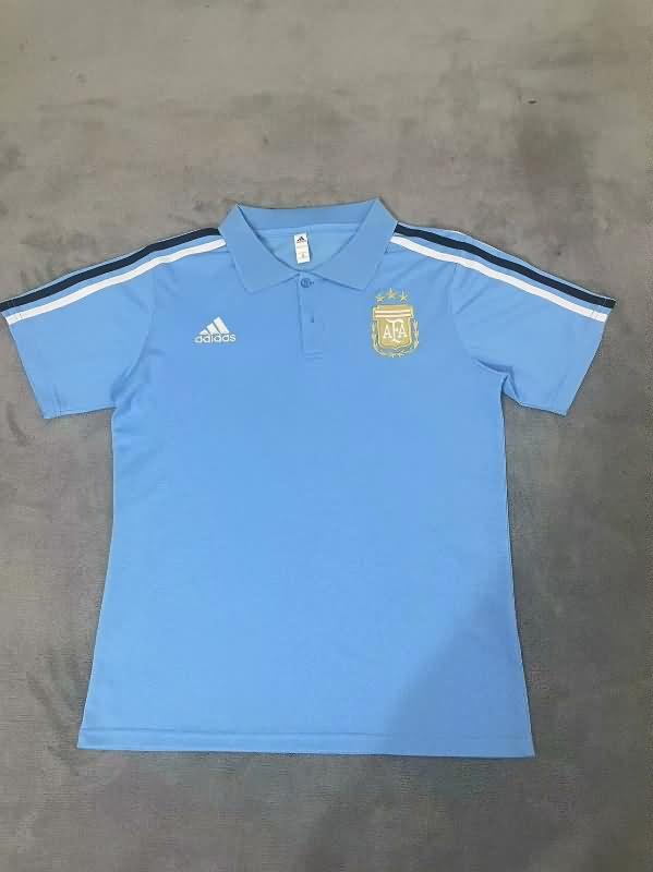 AAA Quality Argentina 2024 Blue Polo Soccer T-Shirt