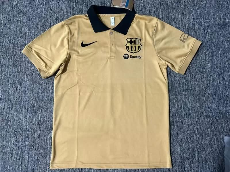 AAA Quality Barcelona 24/25 Gold Polo Soccer T-Shirt