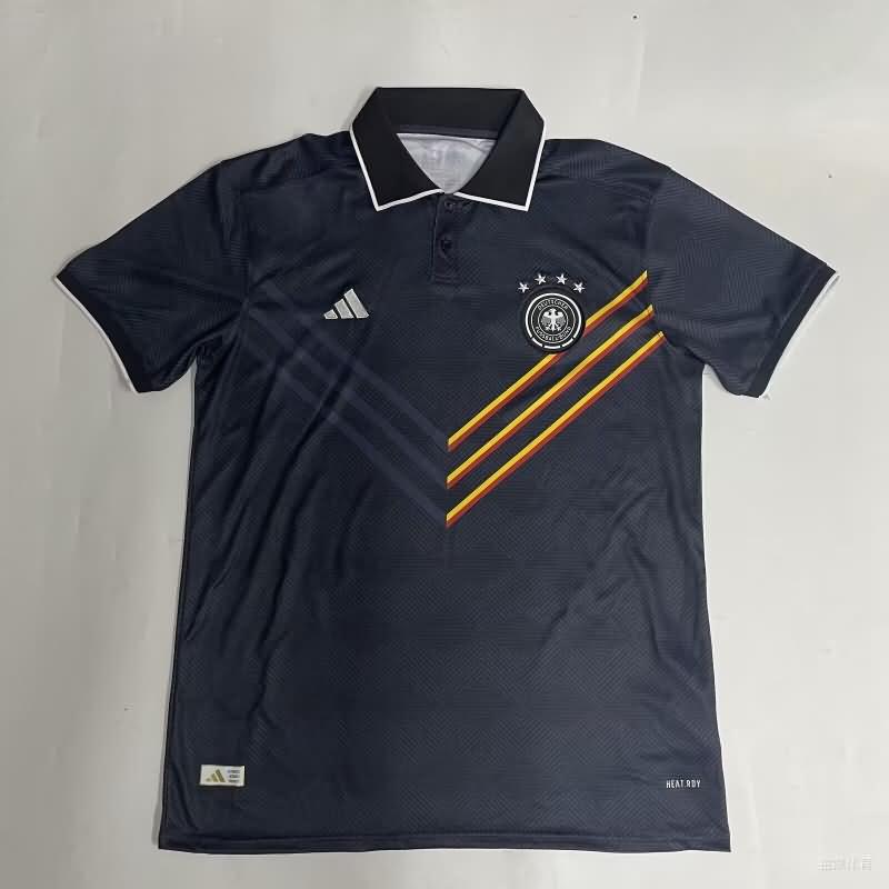 AAA Quality Germany 2024 Black Polo Soccer T-Shirt 02