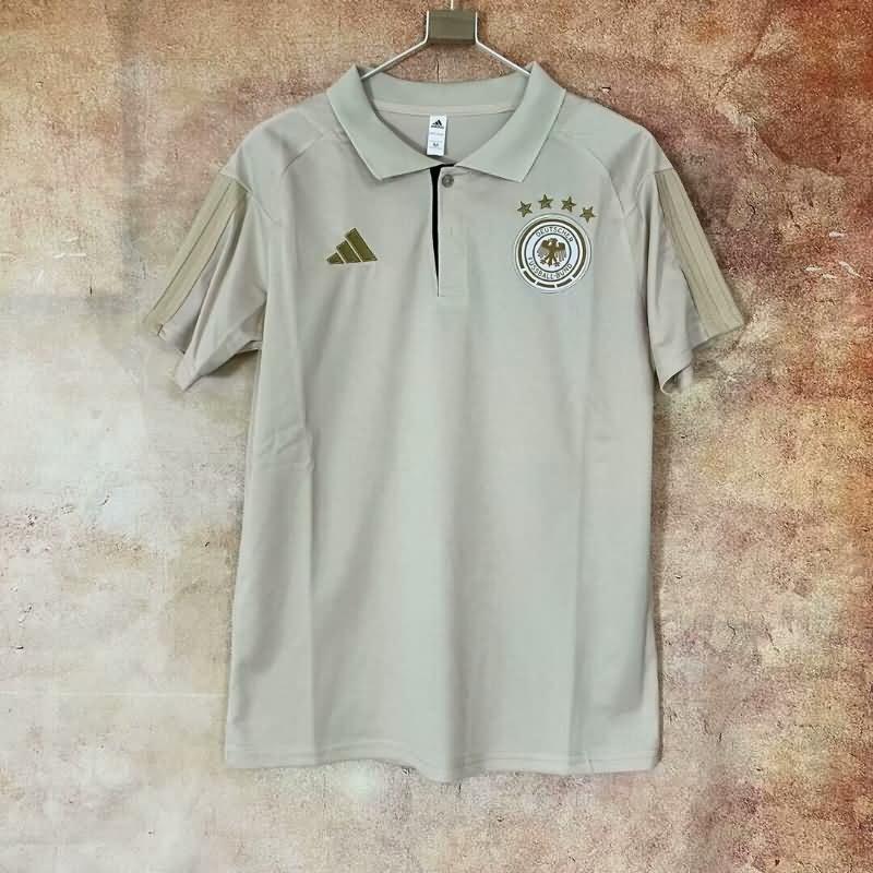 AAA Quality Germany 2024 Grey Polo Soccer T-Shirt