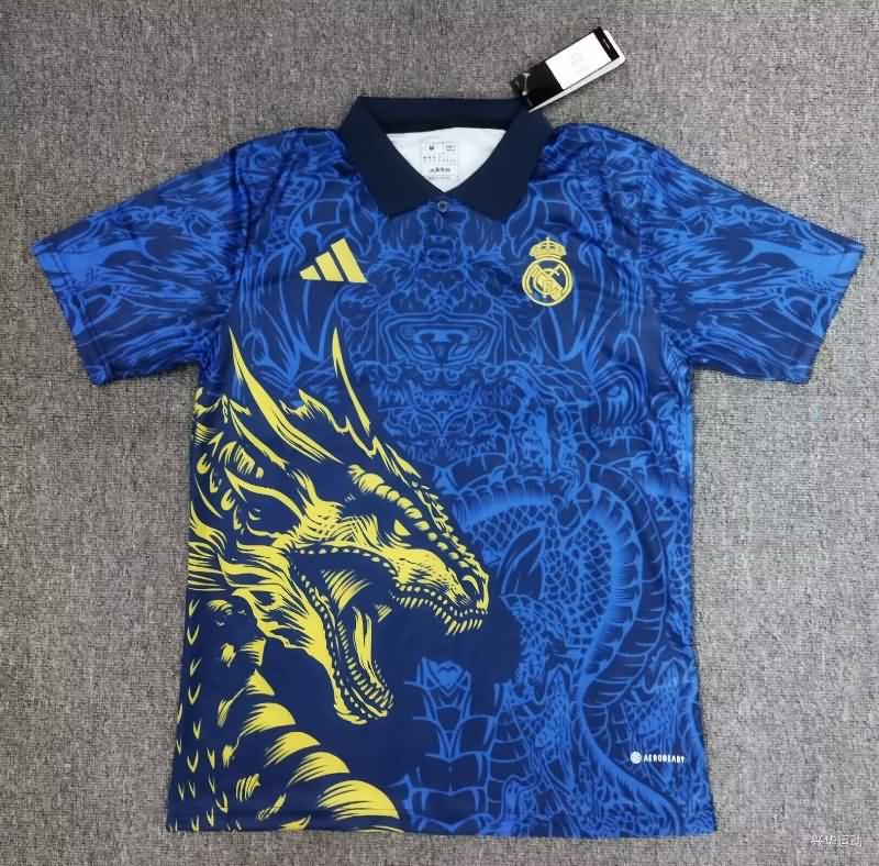 AAA Quality Real Madrid 24/25 Blue Polo Soccer T-Shirt