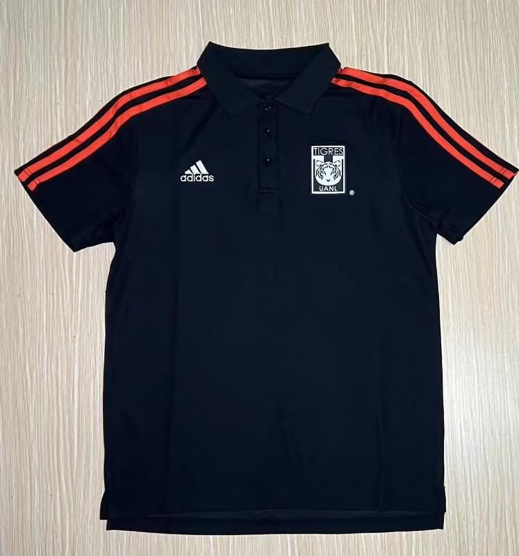 AAA Quality Tigres UANL 24/25 Black Polo Soccer T-Shirt