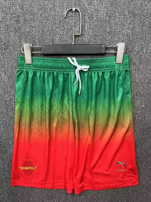 AAA Quality AC Milan 24/25 Green Red Soccer Shorts