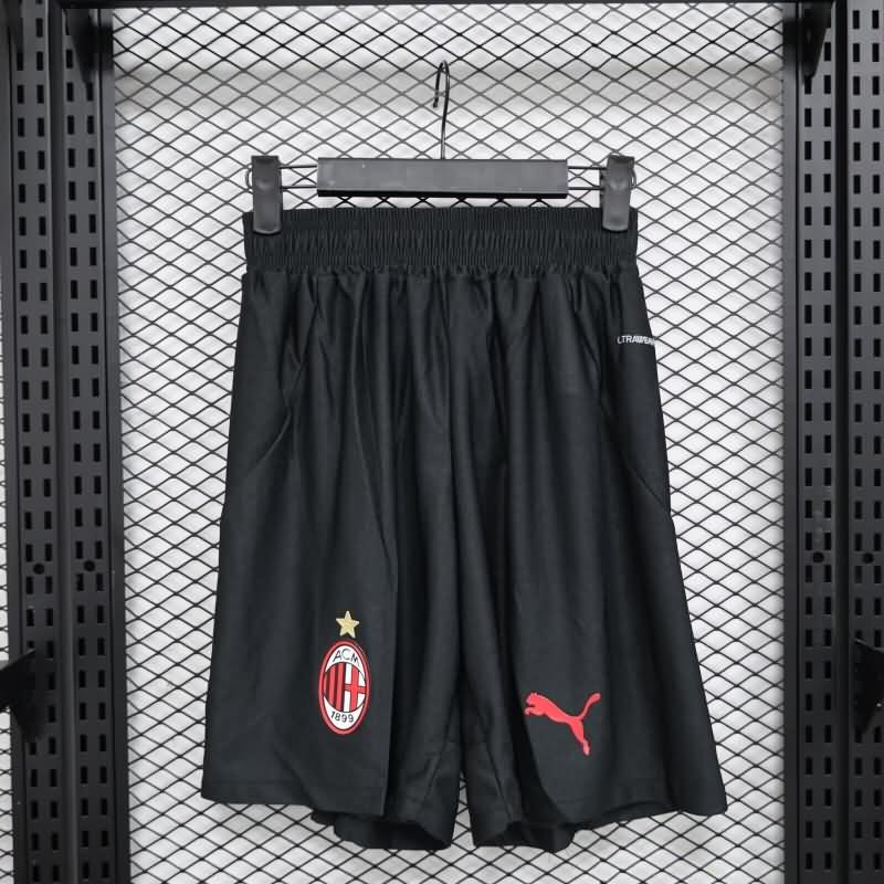 AAA Quality AC Milan 24/25 Home Black Soccer Shorts (Player)