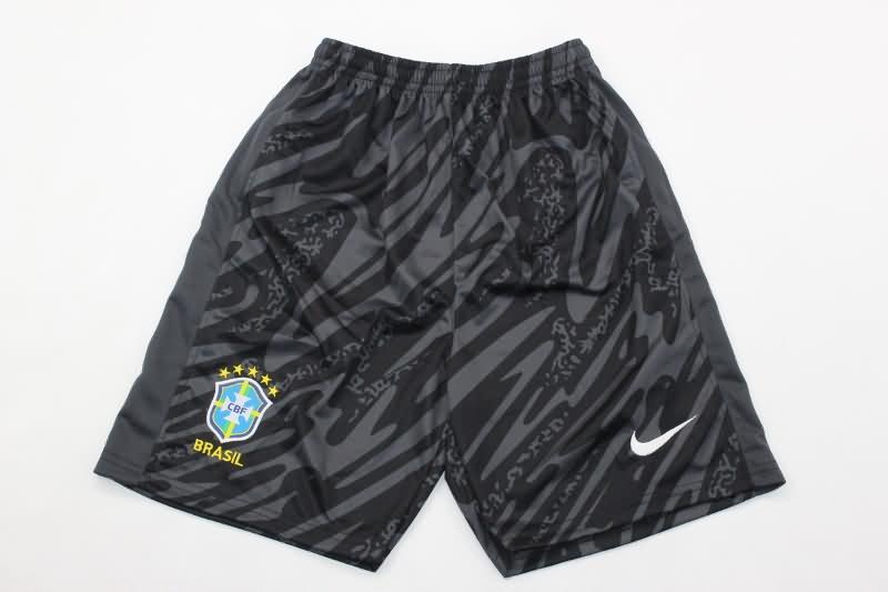 AAA Quality Brazil 2024 Copa America Goalkeeper Black Soccer Shorts