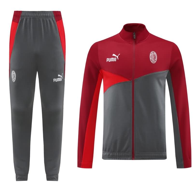 AAA Quality AC Milan 24/25 Grey Soccer Tracksuit