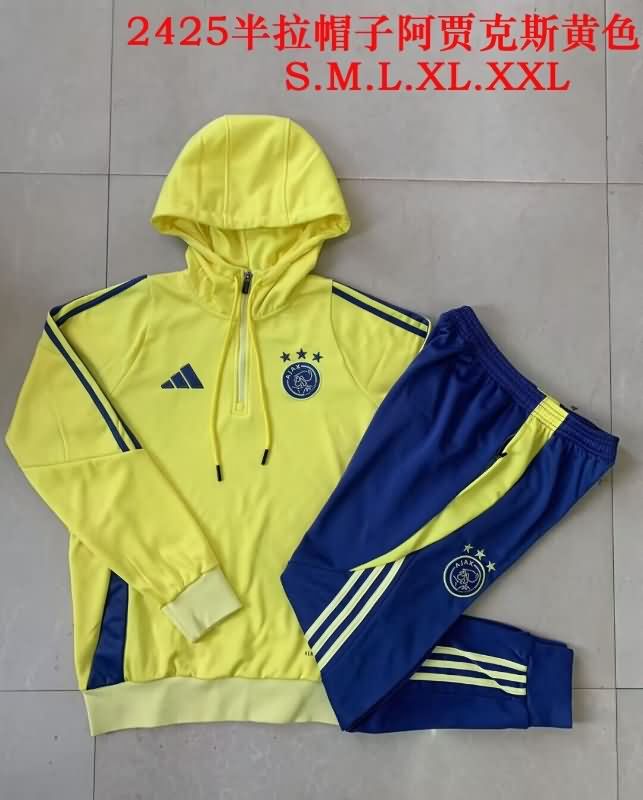 AAA Quality Ajax 24/25 Yellow Soccer Tracksuit 02