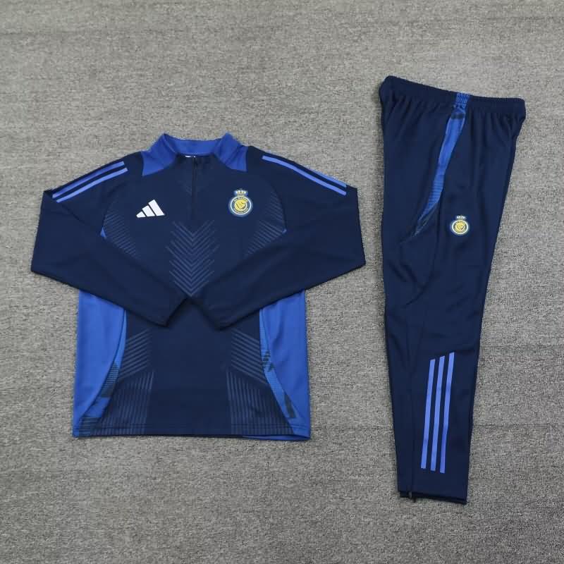 AAA Quality Al Nassr FC 24/25 Dark Blue Soccer Tracksuit 02