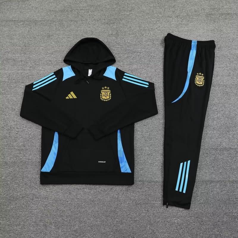 AAA Quality Argentina 2024 Black Soccer Tracksuit 04