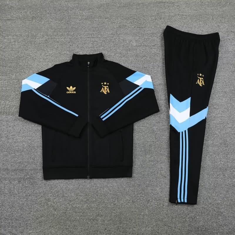 AAA Quality Argentina 2024 Black Soccer Tracksuit 05