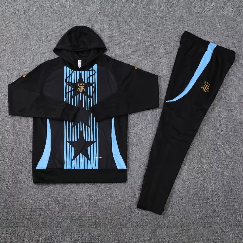 AAA Quality Argentina 2024 Black Soccer Tracksuit 06