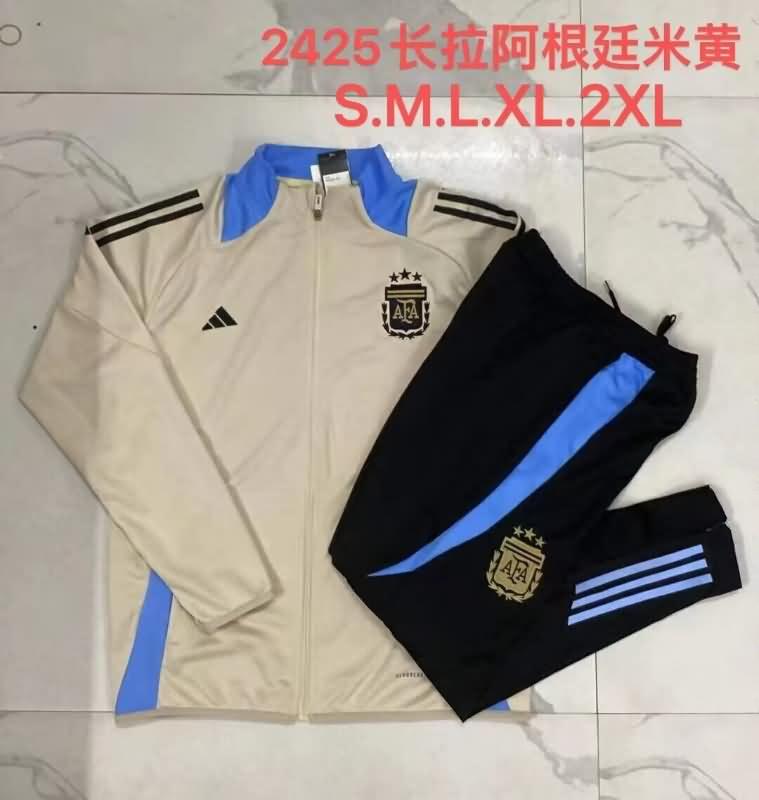 AAA Quality Argentina 2024 Gold Soccer Tracksuit 03