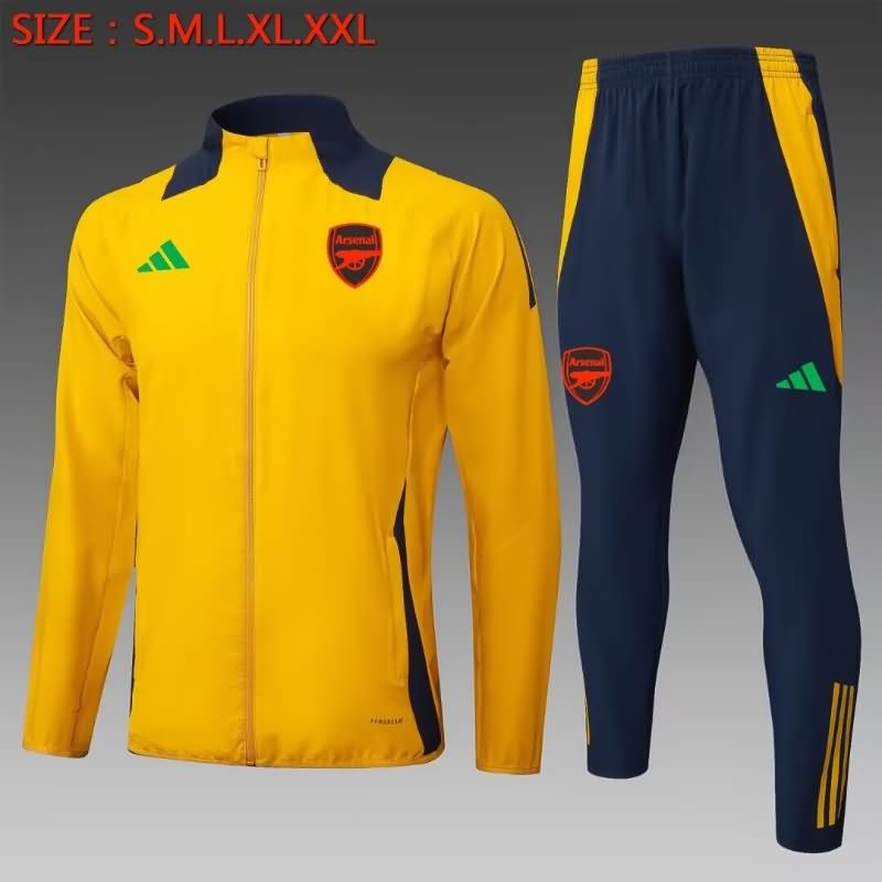 AAA Quality Arsenal 24/25 Yellow Soccer Tracksuit