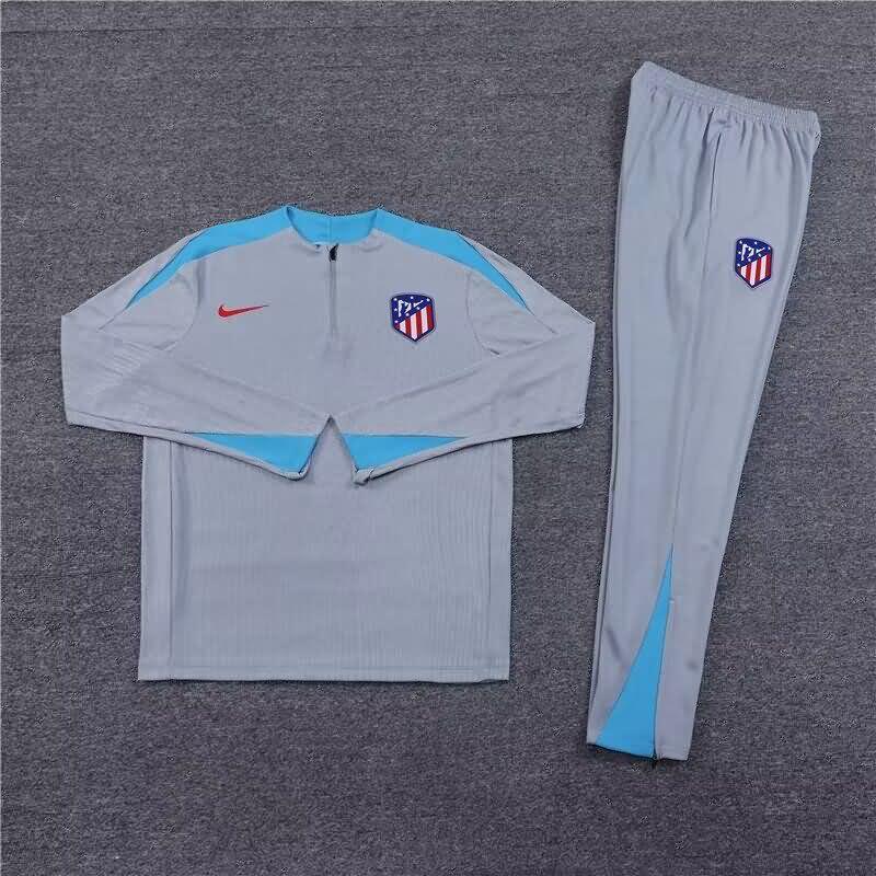AAA Quality Atletico Madrid 24/25 Grey Soccer Tracksuit