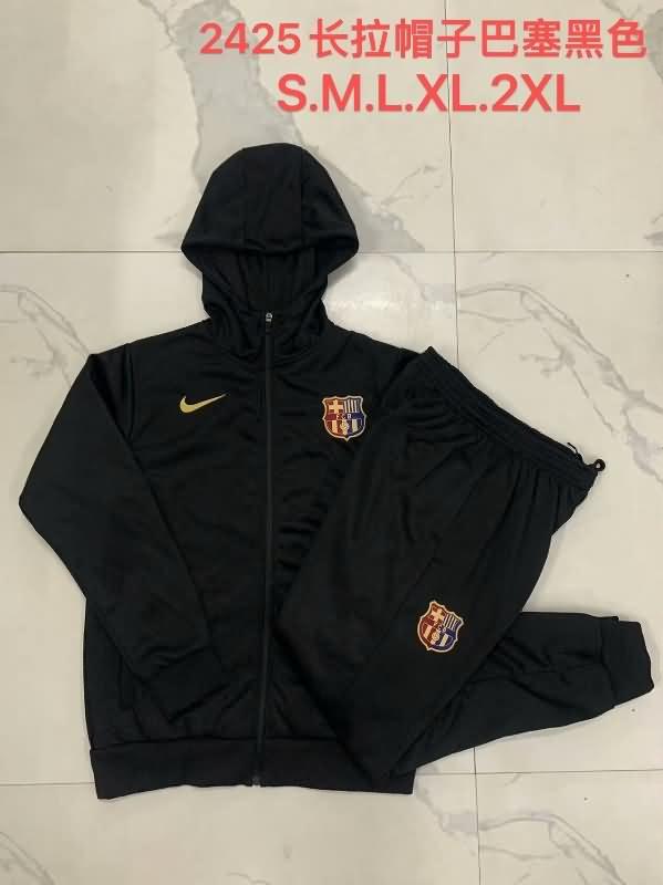 AAA Quality Barcelona 24/25 Black Soccer Tracksuit