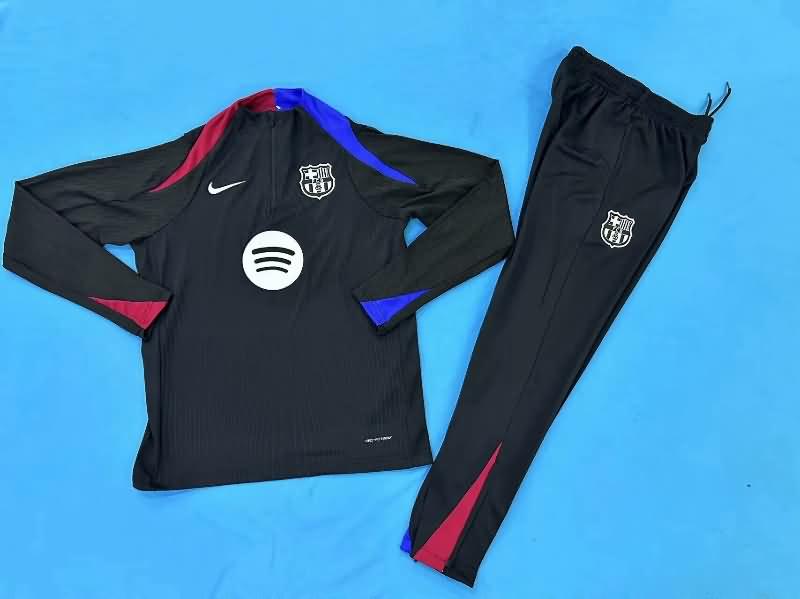 AAA Quality Barcelona 24/25 Black Soccer Tracksuit 07