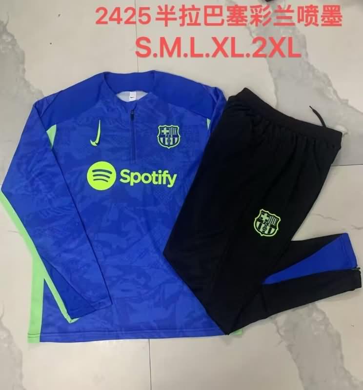 AAA Quality Barcelona 24/25 Blue Soccer Tracksuit 02