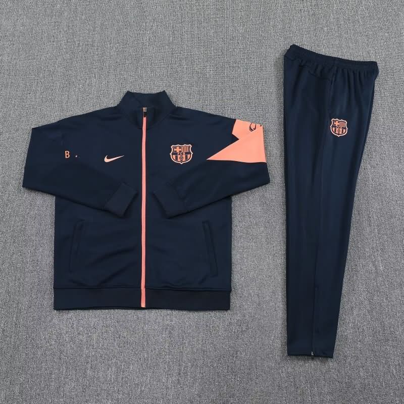 AAA Quality Barcelona 24/25 Dark Blue Soccer Tracksuit 04