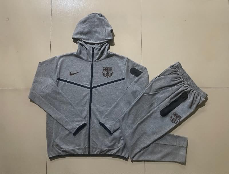 AAA Quality Barcelona 24/25 Grey Soccer Tracksuit