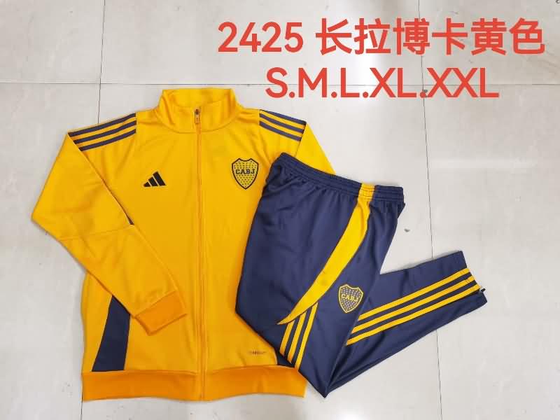 AAA Quality Boca Juniors 2024 Yellow Soccer Tracksuit