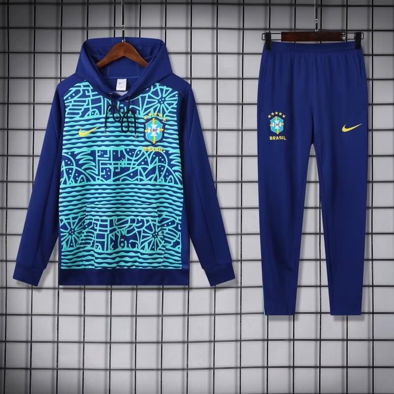 AAA Quality Brazil 2024 Blue Soccer Tracksuit 05