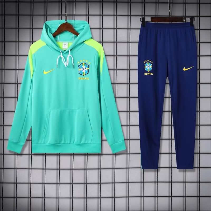 AAA Quality Brazil 2024 Green Soccer Tracksuit 02