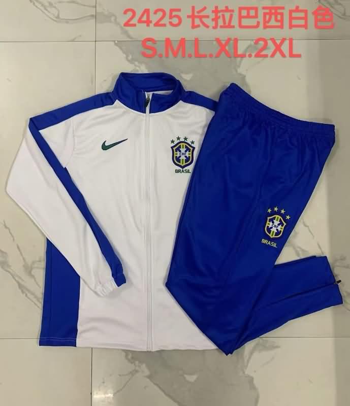 AAA Quality Brazil 2024 White Soccer Tracksuit