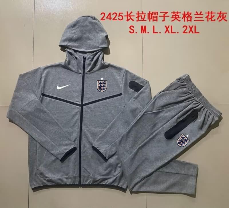 AAA Quality England 2024 Grey Soccer Tracksuit