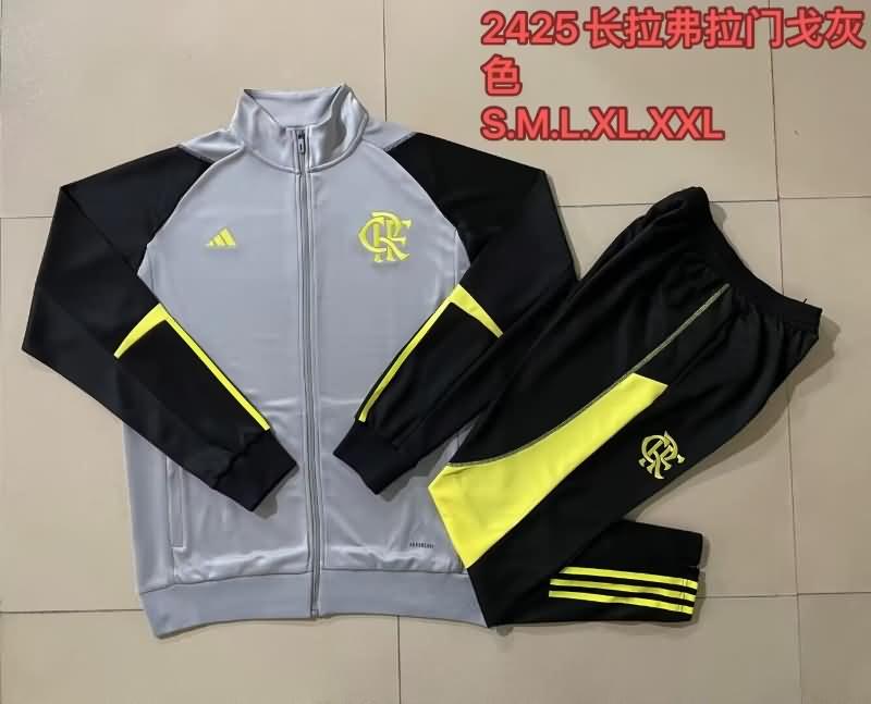 AAA Quality Flamengo 2024 Grey Soccer Tracksuit