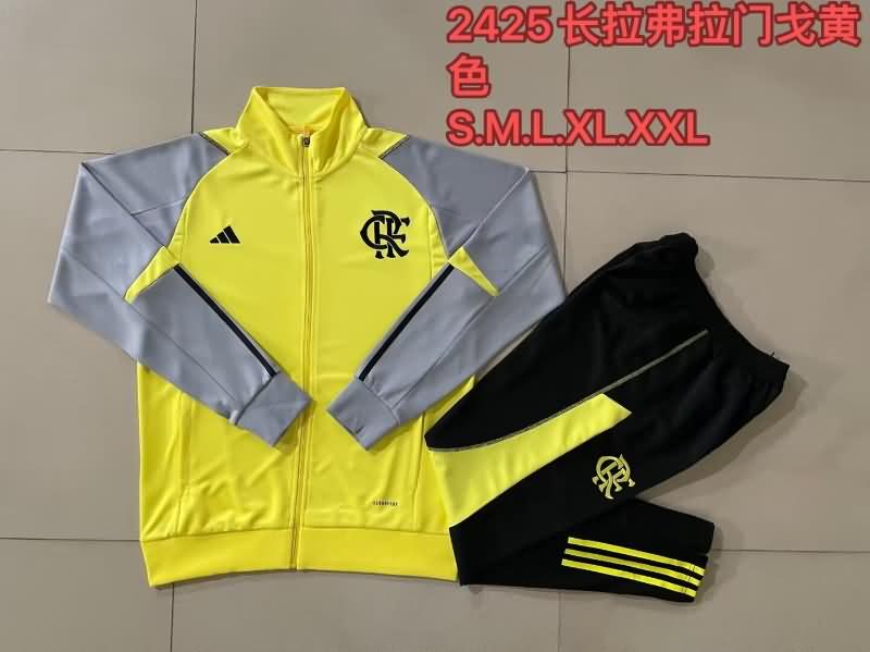 AAA Quality Flamengo 2024 Yellow Soccer Tracksuit