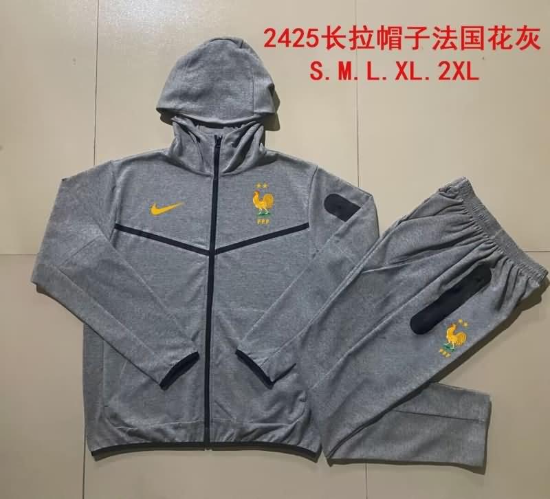 AAA Quality France 2024 Grey Soccer Tracksuit