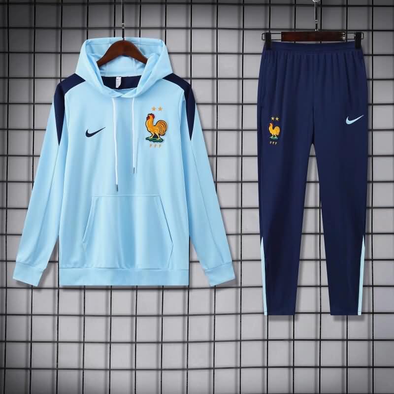 AAA Quality France 2024 Light Blue Soccer Tracksuit 03