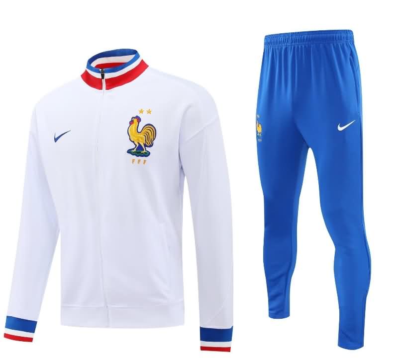 AAA Quality France 2024 White Soccer Tracksuit