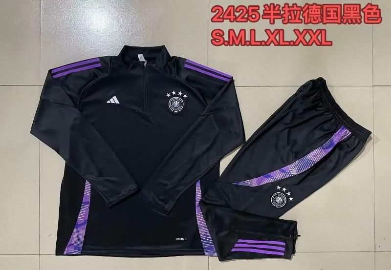 AAA Quality Germany 2024 Black Soccer Tracksuit 02