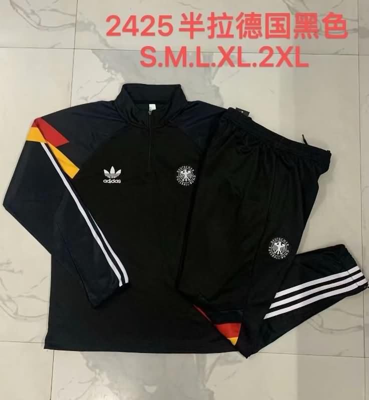 AAA Quality Germany 2024 Black Soccer Tracksuit 05