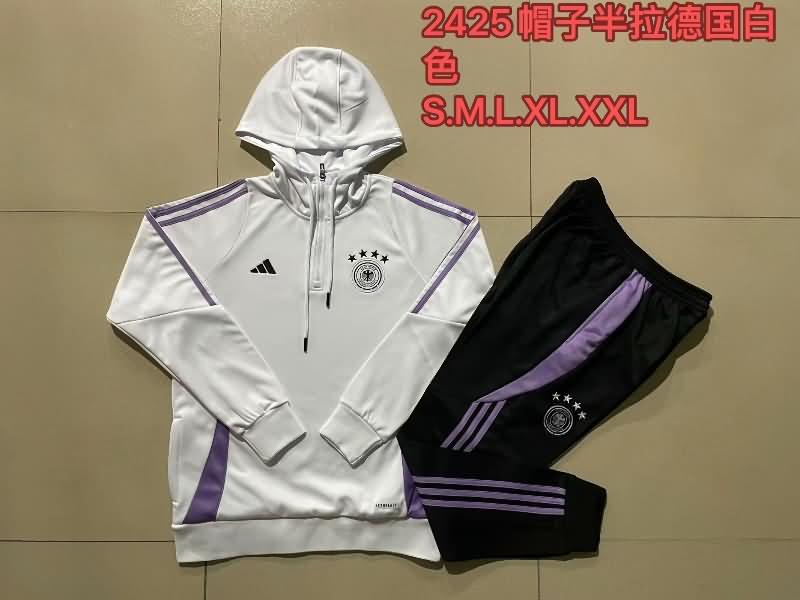 AAA Quality Germany 2024 White Soccer Tracksuit 04