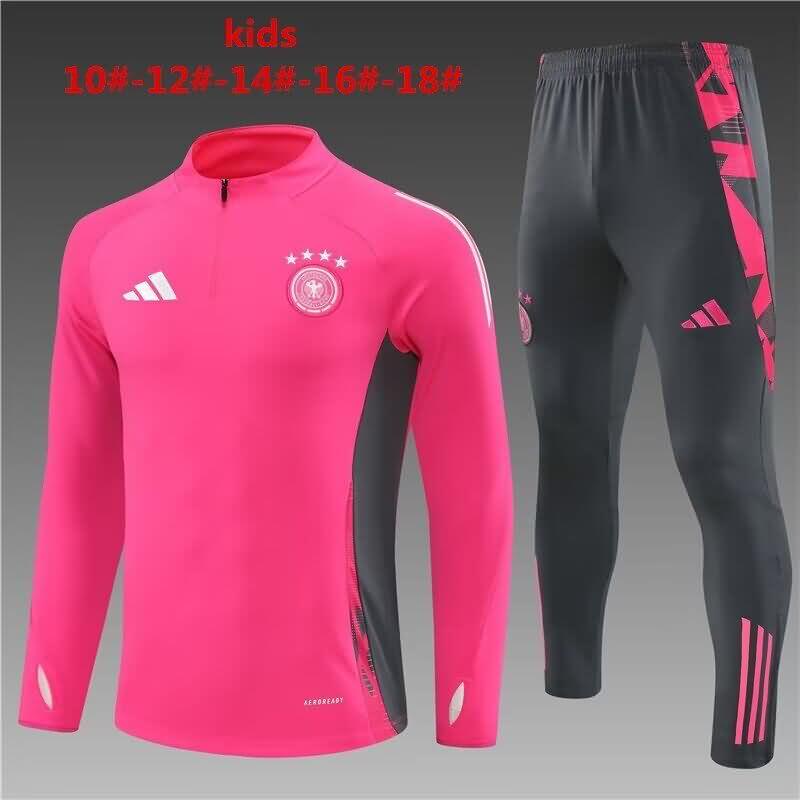 Kids AAA Quality Germany 2024 Pink Soccer Tracksuit