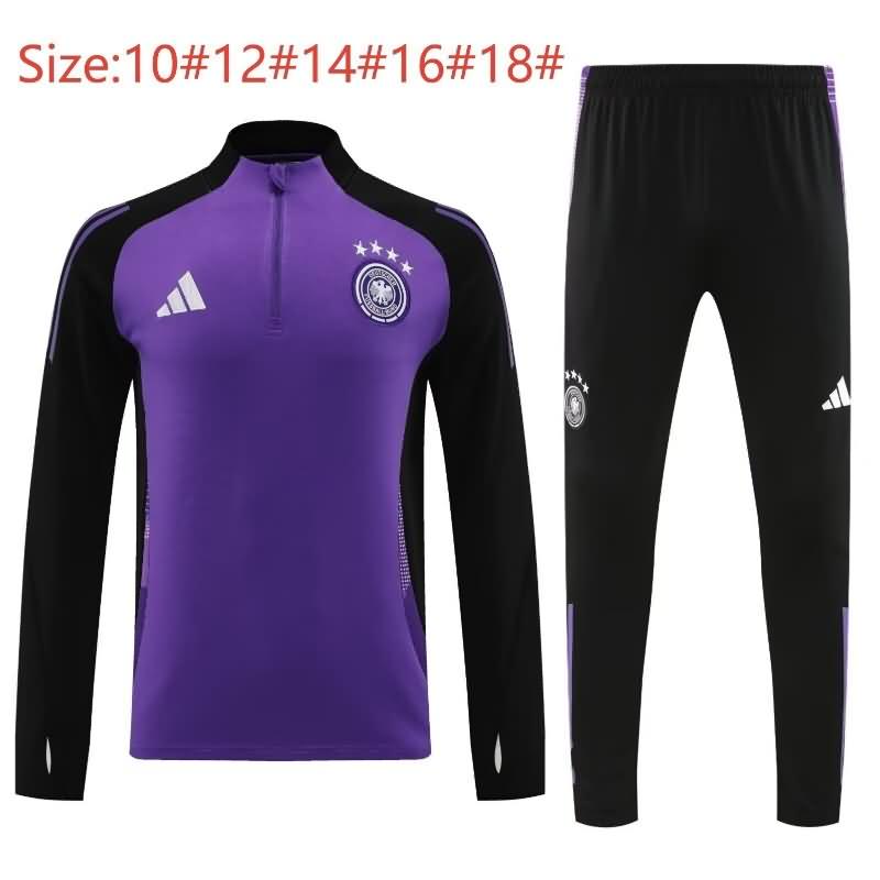 Kids AAA Quality Germany 2024 Purples Soccer Tracksuit