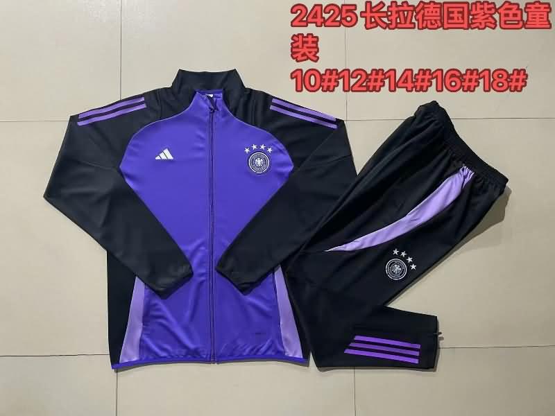 Kids AAA Quality Germany 2024 Purples Soccer Tracksuit 02