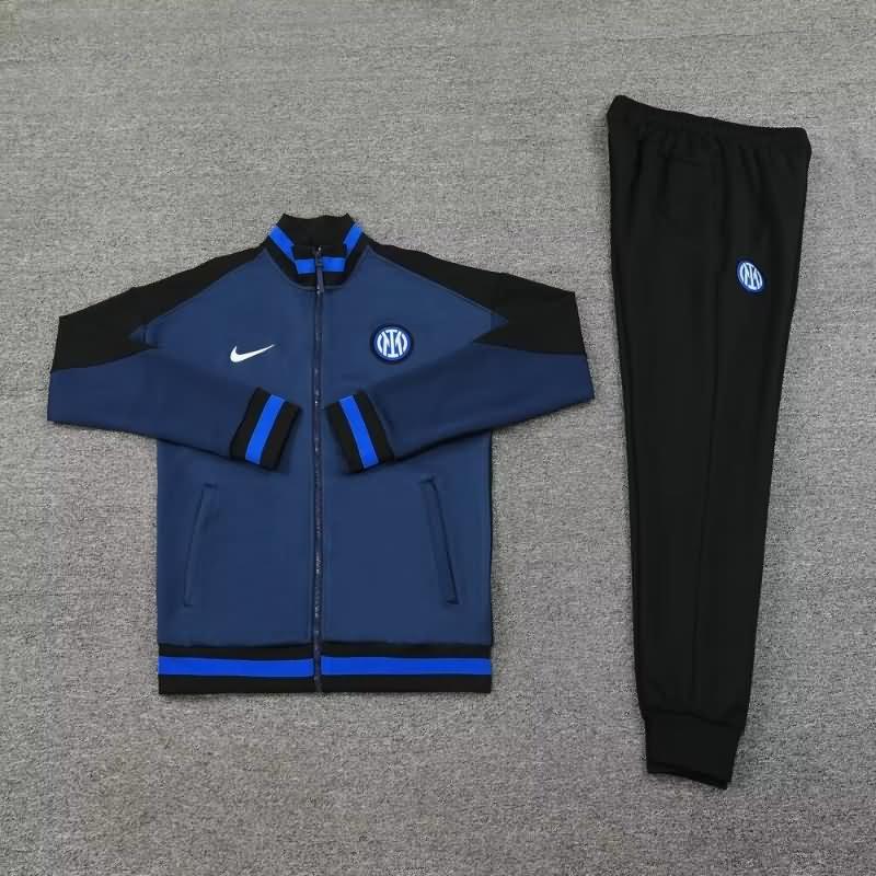 AAA Quality Inter Milan 24/25 Dark Blue Soccer Tracksuit