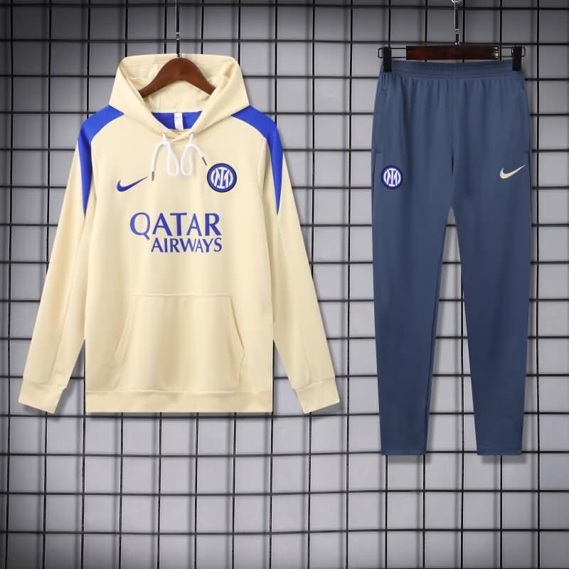 AAA Quality Inter Milan 24/25 Yellow Soccer Tracksuit