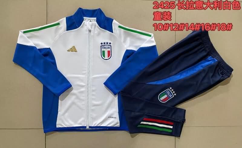 AAA Quality Italy 2024 White Soccer Tracksuit 02