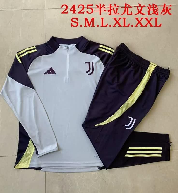 AAA Quality Juventus 24/25 Grey Soccer Tracksuit