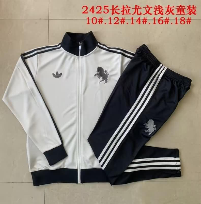 Kids AAA Quality Juventus 24/25 White Soccer Tracksuit