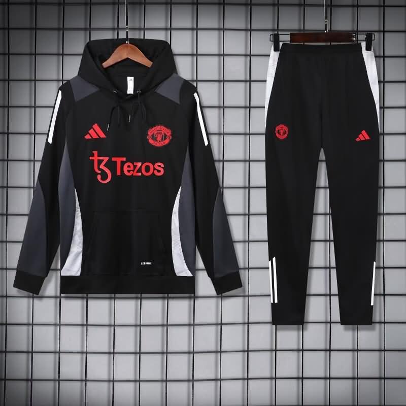 AAA Quality Manchester United 24/25 Black Soccer Tracksuit 06