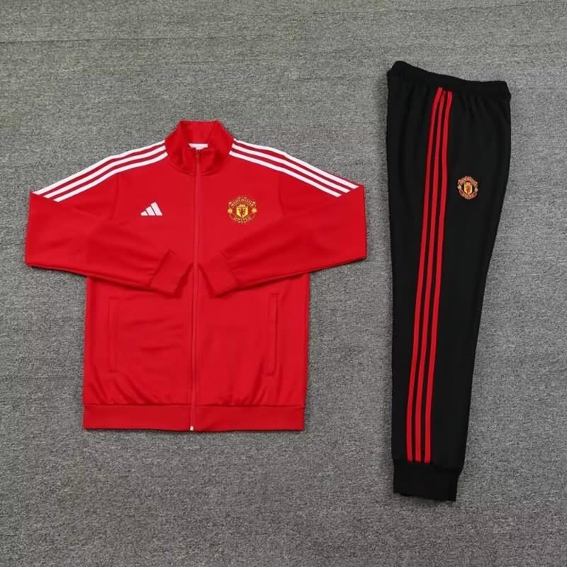 AAA Quality Manchester United 24/25 Red Soccer Tracksuit 04